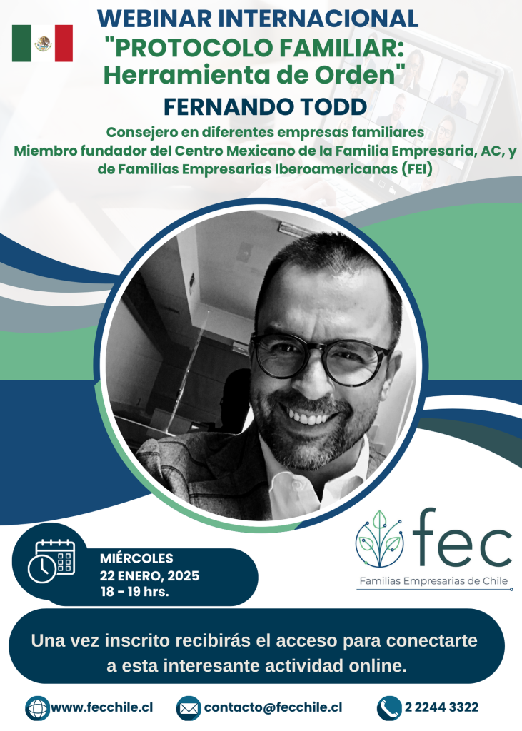 Webinar Internacional: “Protocolo Familiar: herramienta de orden”